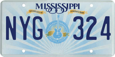 MS license plate NYG324