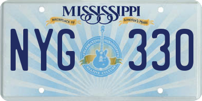 MS license plate NYG330