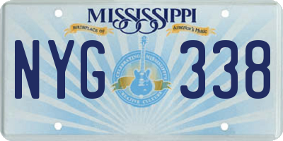 MS license plate NYG338