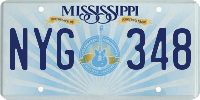 MS license plate NYG348