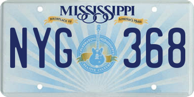 MS license plate NYG368