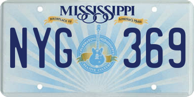 MS license plate NYG369