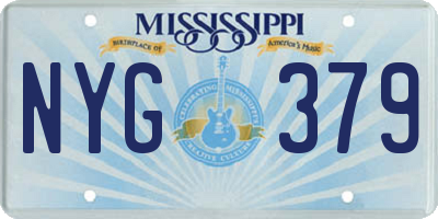 MS license plate NYG379