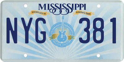 MS license plate NYG381