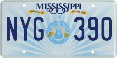 MS license plate NYG390
