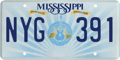 MS license plate NYG391