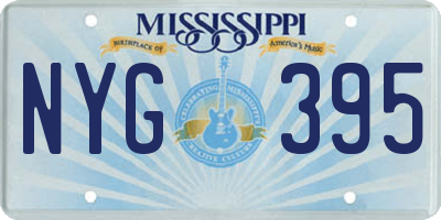 MS license plate NYG395