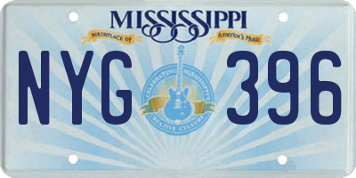 MS license plate NYG396