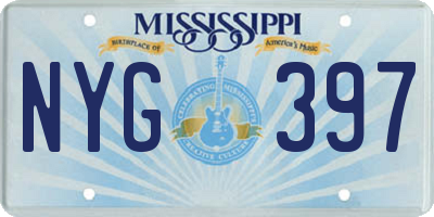 MS license plate NYG397
