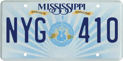 MS license plate NYG410