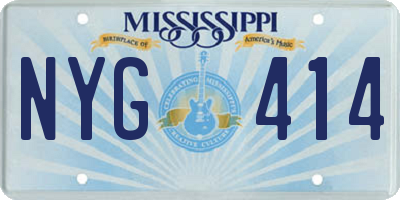 MS license plate NYG414
