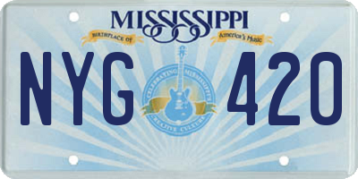 MS license plate NYG420