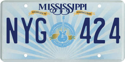 MS license plate NYG424