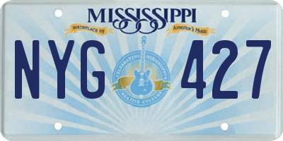 MS license plate NYG427
