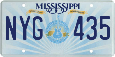 MS license plate NYG435