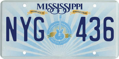 MS license plate NYG436
