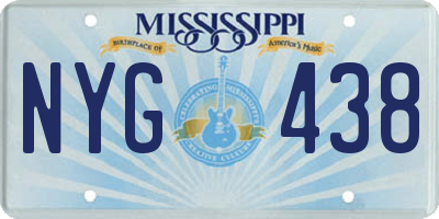 MS license plate NYG438