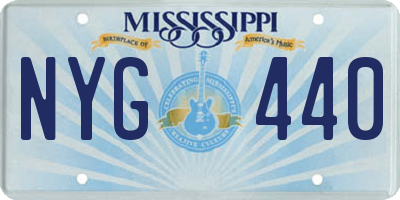 MS license plate NYG440