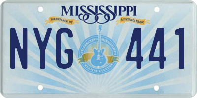 MS license plate NYG441
