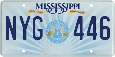 MS license plate NYG446
