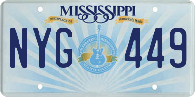 MS license plate NYG449