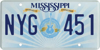 MS license plate NYG451