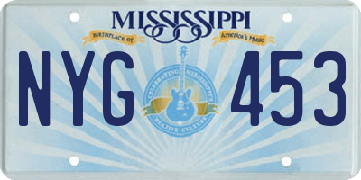 MS license plate NYG453