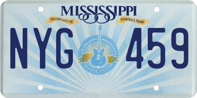 MS license plate NYG459