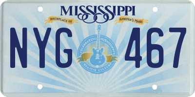MS license plate NYG467