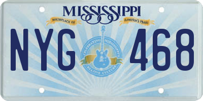 MS license plate NYG468