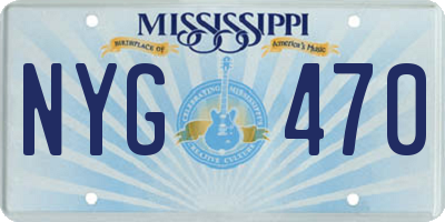 MS license plate NYG470