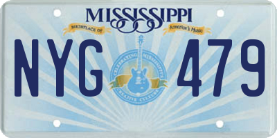 MS license plate NYG479