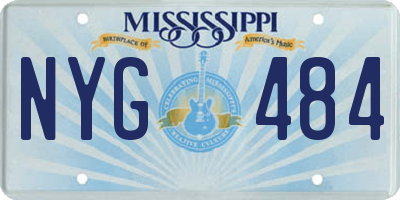 MS license plate NYG484