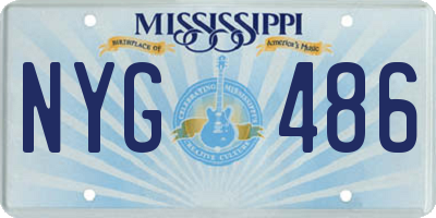 MS license plate NYG486