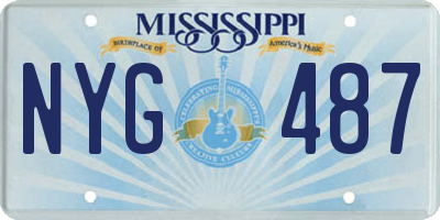 MS license plate NYG487
