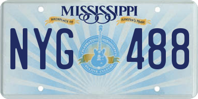 MS license plate NYG488