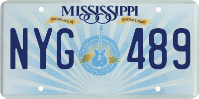 MS license plate NYG489