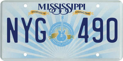 MS license plate NYG490