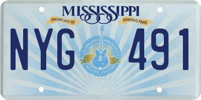 MS license plate NYG491