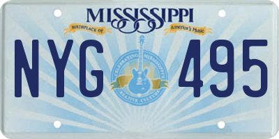 MS license plate NYG495