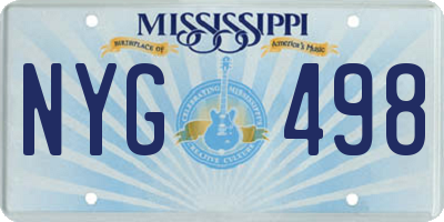 MS license plate NYG498