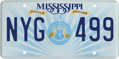 MS license plate NYG499