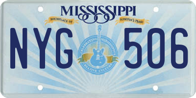 MS license plate NYG506