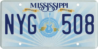 MS license plate NYG508