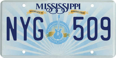 MS license plate NYG509