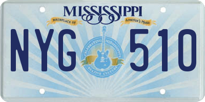 MS license plate NYG510