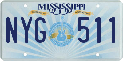 MS license plate NYG511