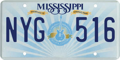 MS license plate NYG516