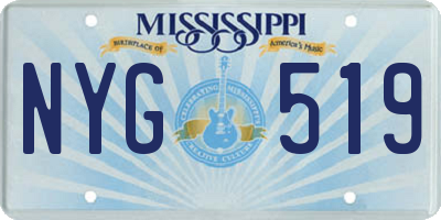 MS license plate NYG519