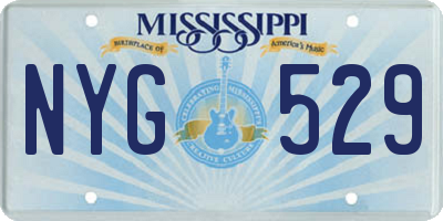 MS license plate NYG529